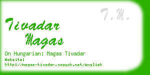 tivadar magas business card